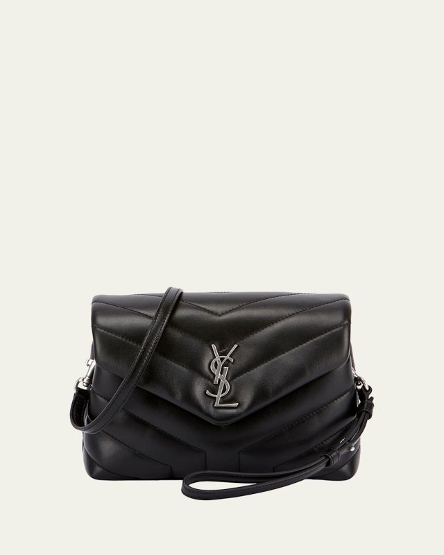 Loulou Toy YSL Quilted Calfskin V-Flap Crossbody Bag